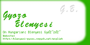 gyozo blenyesi business card